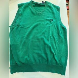 Chaps V-Neck Sweater Vest in Teal